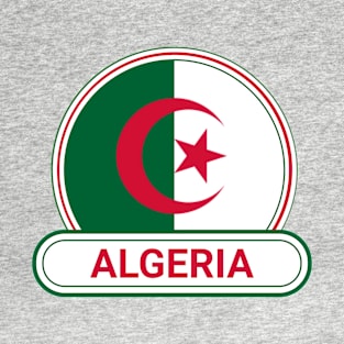 Algeria Country Badge - Algeria Flag T-Shirt